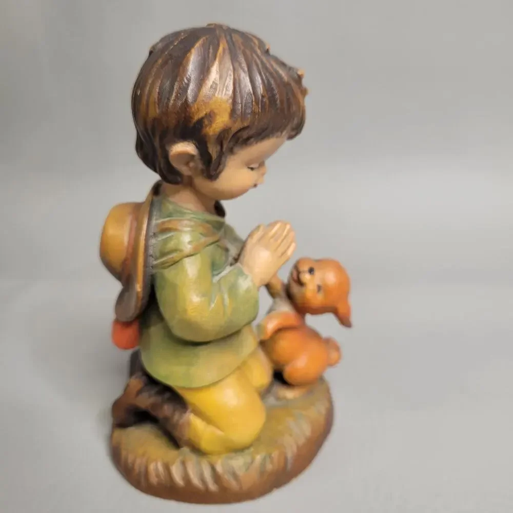 Vtg Anri Ferrandiz Wooden Figurines The Prayer Girl Flowers Summertime Inspector
